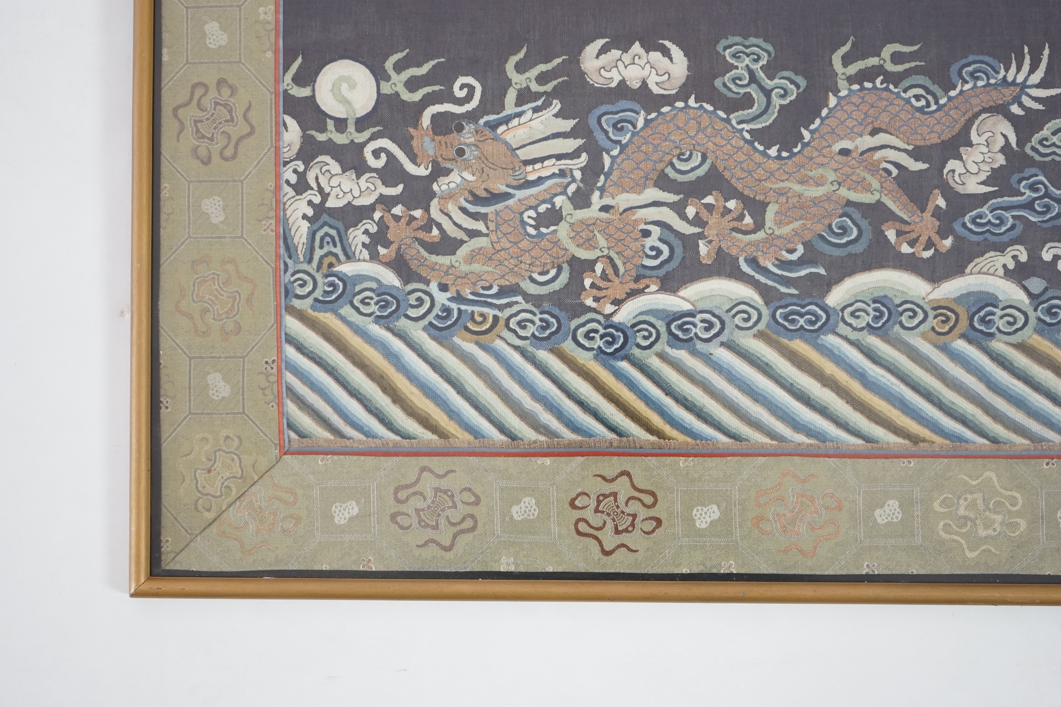 A Chinese Kesi 'dragon' panel, 19th century